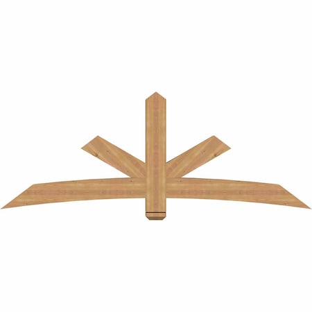 Ekena Millwork Alberta Smooth Timber Gable Bracket, Western Red Cedar, 84"W x 31"H x 5 1/2"D x 5 1/2"F, 9/12 Pitch GBW084X31X0606ALB00SWR